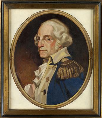 (PRESIDENT.) CUSHMAN PARKER (AFTER.) Portrait of George Washington.